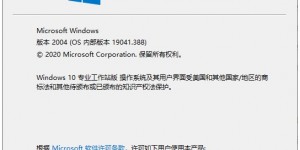 Windows10 2004 消费者版64位 含七月更新